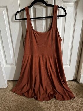 American Eagle Outfitters Rust Scoop Neck Tank Dress